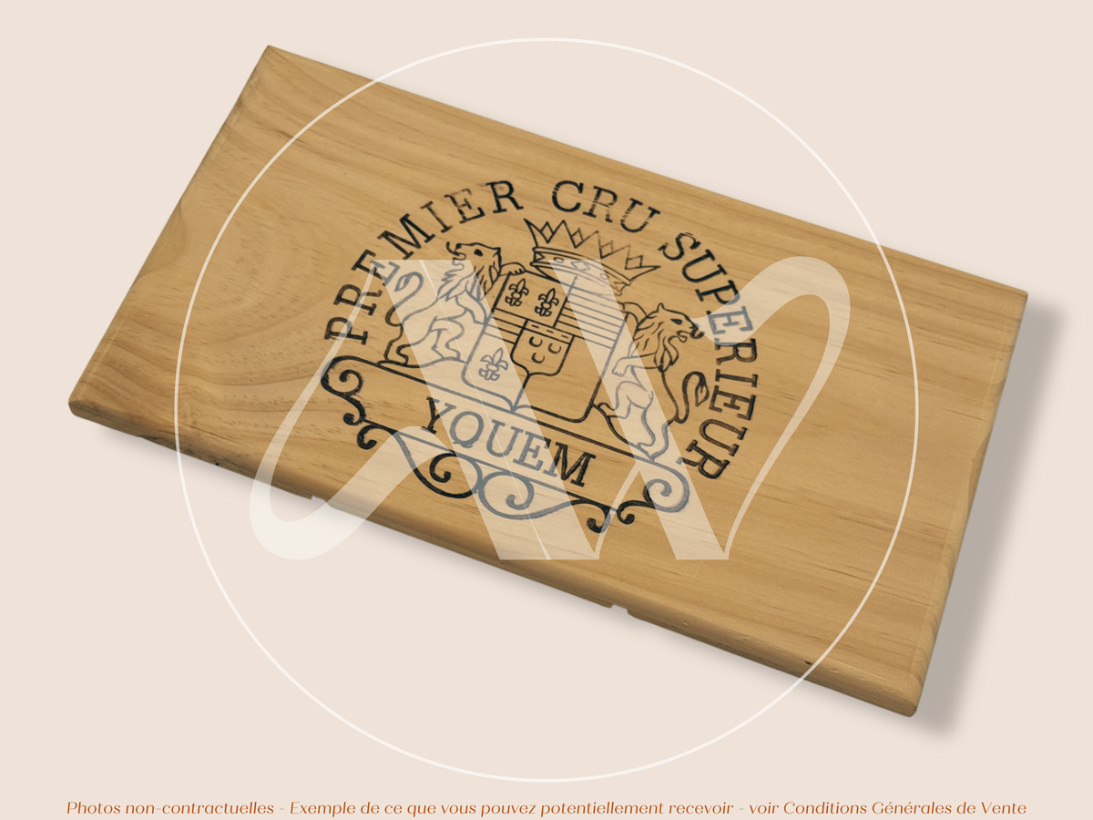 Façade Estampe bois – Château d’Yquem – Sauternes (Bordeaux) – Format 30x17 cm – (très demandé – icône absolue)