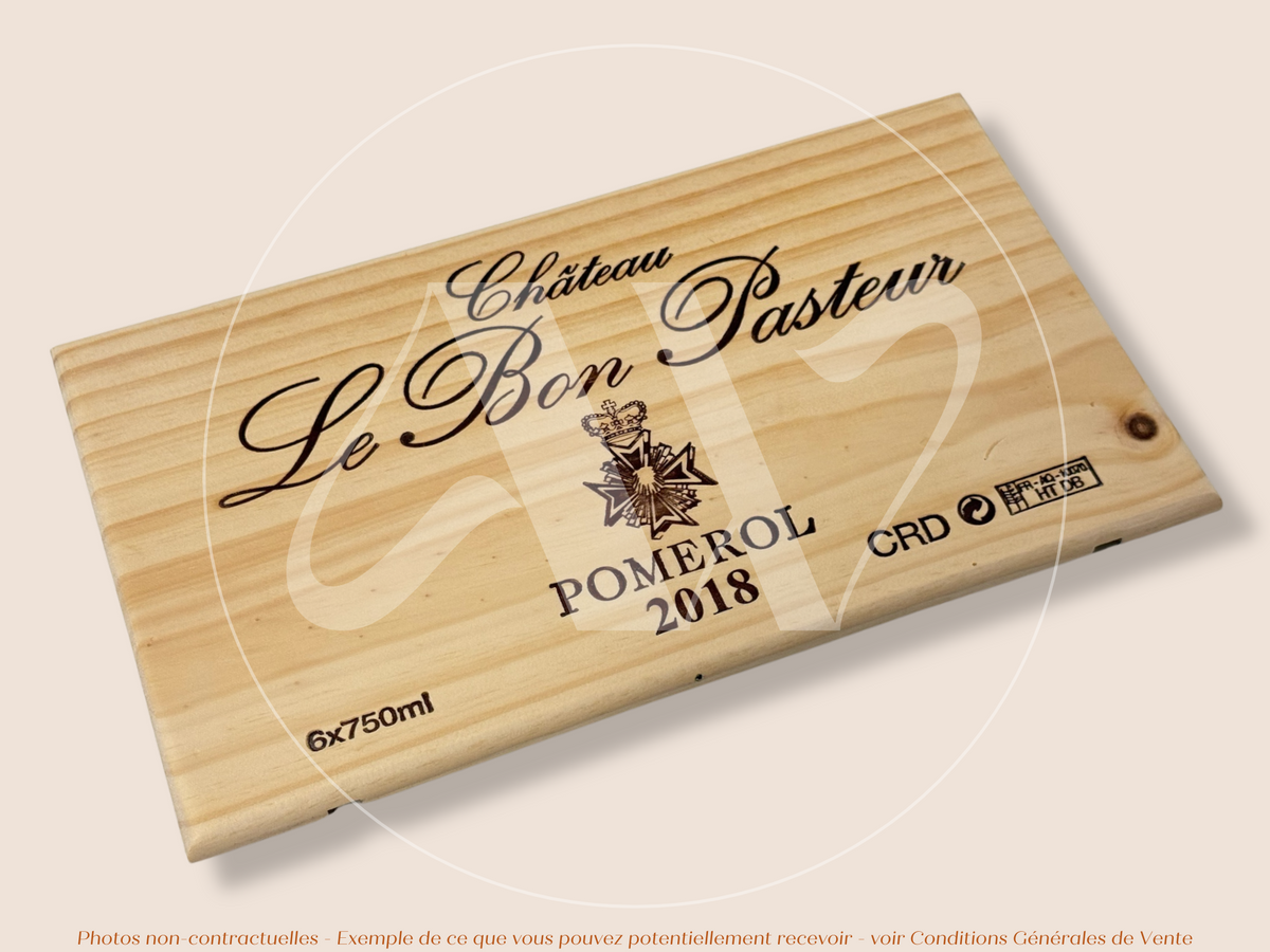 Façade Estampe bois – Château Le Bon Pasteur – Pomerol (Bordeaux) – Format 30x17 cm – Millésime 2018
