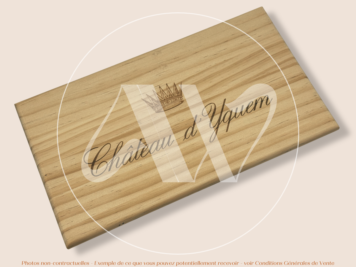 Estampe de caisse de vin – Château d’Yquem – Sauternes – 30 × 17 cm - couvercle sans millésime