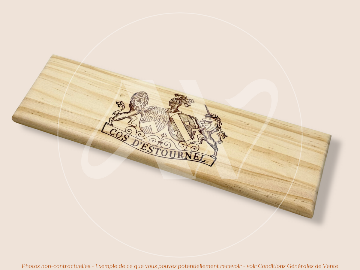 Estampe bois – Cos d’Estournel – Saint-Estèphe (Bordeaux) – Format 30x9 cm – Façade Iconique -Quantité limitée