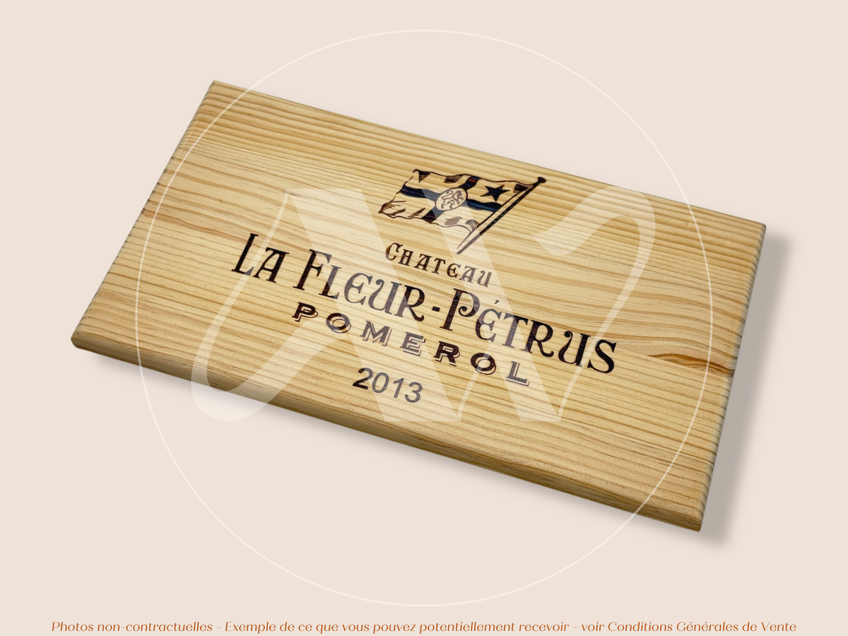 Façade Estampe bois – Château La Fleur-Pétrus – Pomerol (Bordeaux) – Format 30x17 cm – (Millésime 2013 – RARE très demandé)