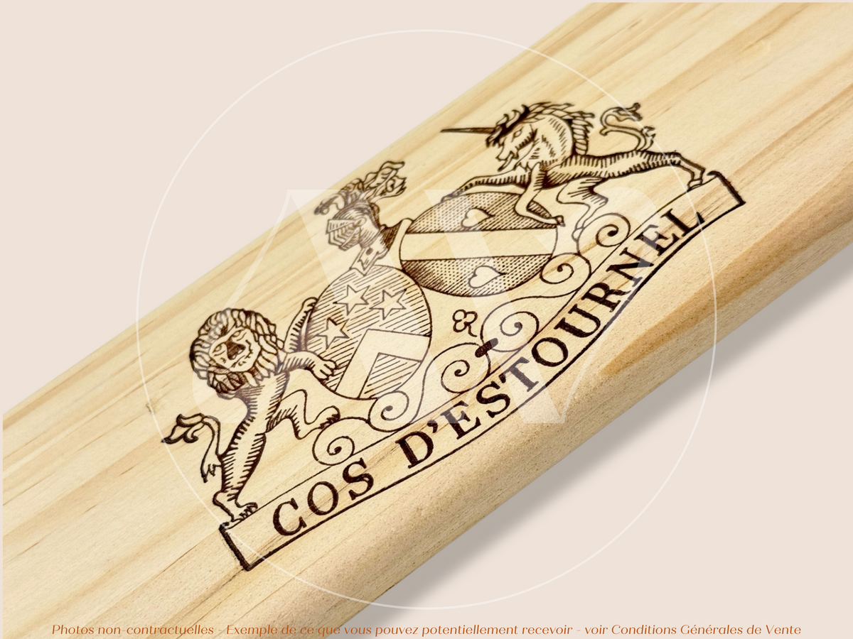 Estampe bois – Cos d’Estournel – Saint-Estèphe (Bordeaux) – Format 30x9 cm – Façade Iconique -Quantité limitée